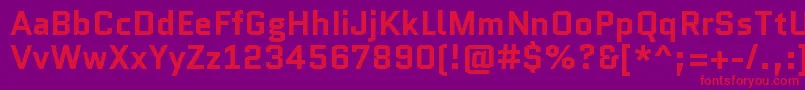 QuanticoBold Font – Red Fonts on Purple Background