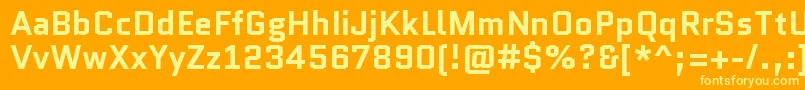 QuanticoBold Font – Yellow Fonts on Orange Background