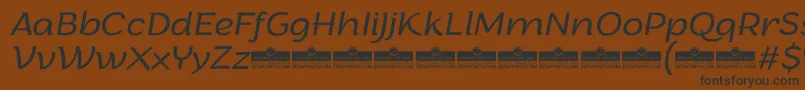 ArturoLightitalicTrial Font – Black Fonts on Brown Background