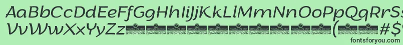 ArturoLightitalicTrial Font – Black Fonts on Green Background
