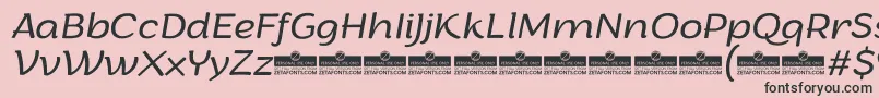 ArturoLightitalicTrial Font – Black Fonts on Pink Background
