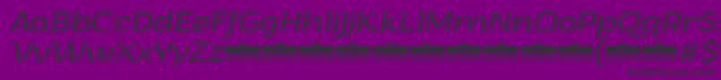 ArturoLightitalicTrial Font – Black Fonts on Purple Background