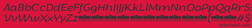 ArturoLightitalicTrial Font – Black Fonts on Red Background