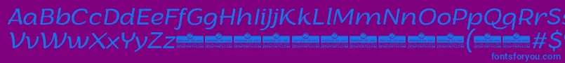 ArturoLightitalicTrial Font – Blue Fonts on Purple Background