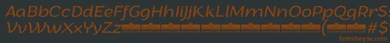 ArturoLightitalicTrial Font – Brown Fonts on Black Background