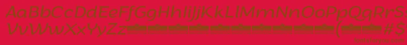 ArturoLightitalicTrial Font – Brown Fonts on Red Background