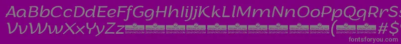 ArturoLightitalicTrial Font – Gray Fonts on Purple Background