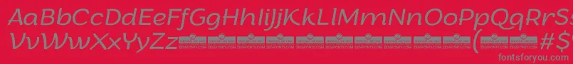 ArturoLightitalicTrial Font – Gray Fonts on Red Background
