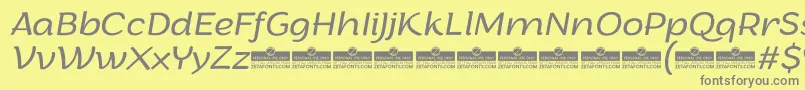 ArturoLightitalicTrial Font – Gray Fonts on Yellow Background