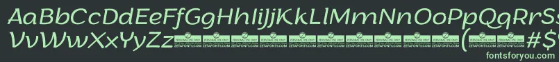 ArturoLightitalicTrial Font – Green Fonts on Black Background