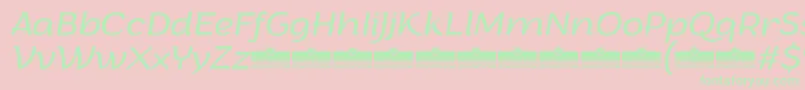 ArturoLightitalicTrial Font – Green Fonts on Pink Background