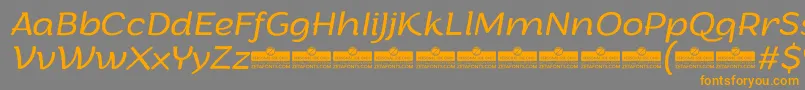 ArturoLightitalicTrial Font – Orange Fonts on Gray Background