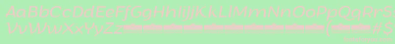 ArturoLightitalicTrial Font – Pink Fonts on Green Background