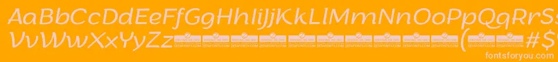 ArturoLightitalicTrial Font – Pink Fonts on Orange Background