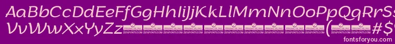 ArturoLightitalicTrial Font – Pink Fonts on Purple Background