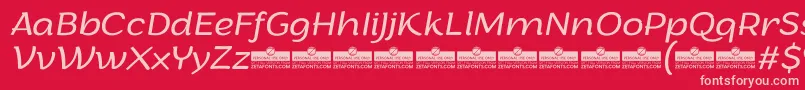 ArturoLightitalicTrial Font – Pink Fonts on Red Background