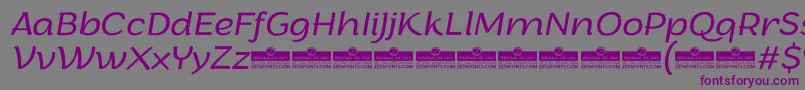 ArturoLightitalicTrial Font – Purple Fonts on Gray Background