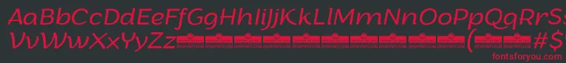 ArturoLightitalicTrial Font – Red Fonts on Black Background