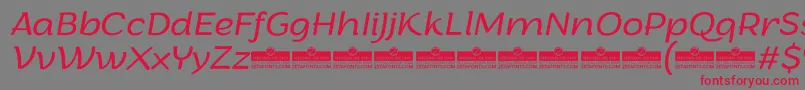 ArturoLightitalicTrial Font – Red Fonts on Gray Background