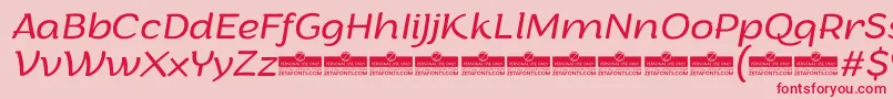 ArturoLightitalicTrial Font – Red Fonts on Pink Background