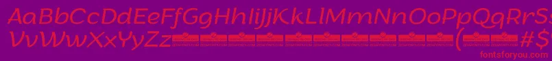 ArturoLightitalicTrial Font – Red Fonts on Purple Background