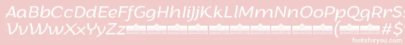 ArturoLightitalicTrial Font – White Fonts on Pink Background