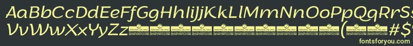 ArturoLightitalicTrial Font – Yellow Fonts on Black Background