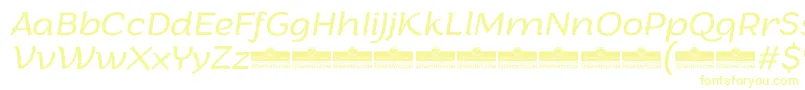 ArturoLightitalicTrial Font – Yellow Fonts on White Background