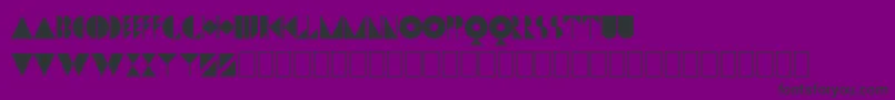 Czcionka DwigginsInitialsKk – czarne czcionki na fioletowym tle