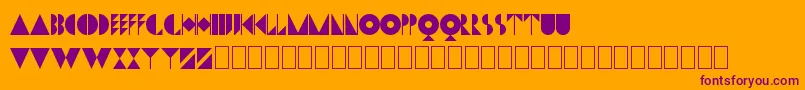 DwigginsInitialsKk Font – Purple Fonts on Orange Background