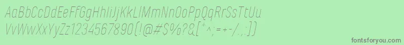 MarianinaFyThinItalic Font – Gray Fonts on Green Background