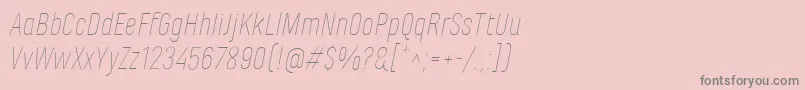 MarianinaFyThinItalic Font – Gray Fonts on Pink Background
