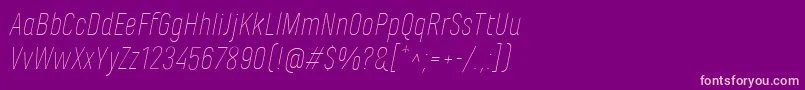 MarianinaFyThinItalic Font – Pink Fonts on Purple Background
