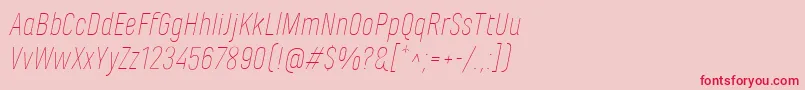 MarianinaFyThinItalic Font – Red Fonts on Pink Background