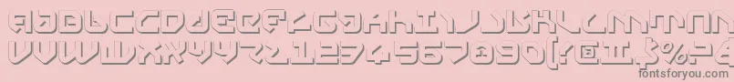 フォントYahrenv2s – ピンクの背景に灰色の文字