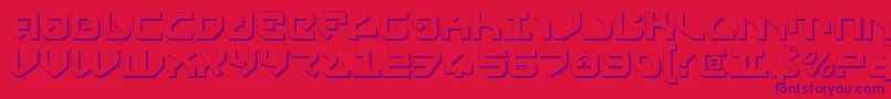 Yahrenv2s Font – Purple Fonts on Red Background