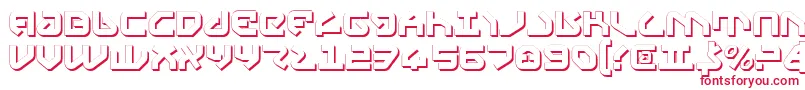 フォントYahrenv2s – 白い背景に赤い文字