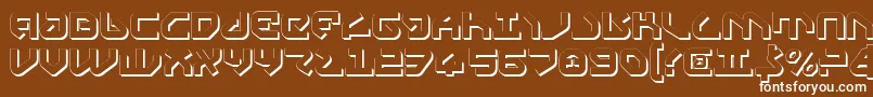 フォントYahrenv2s – 茶色の背景に白い文字