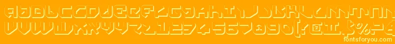 フォントYahrenv2s – オレンジの背景に黄色の文字