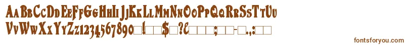 Шрифт DuvallsmallcapscondensedBold – коричневые шрифты на белом фоне