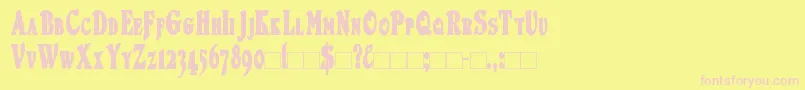 DuvallsmallcapscondensedBold Font – Pink Fonts on Yellow Background