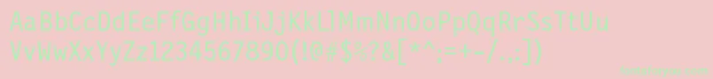 Newlettergothicc Font – Green Fonts on Pink Background