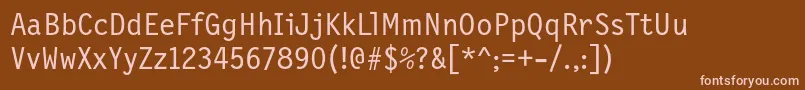 Шрифт Newlettergothicc – розовые шрифты на коричневом фоне