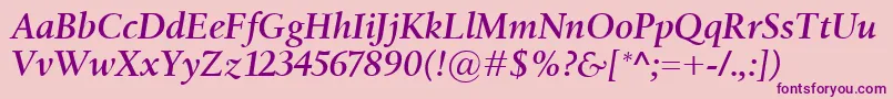 BirkaSemiboldItalic Font – Purple Fonts on Pink Background