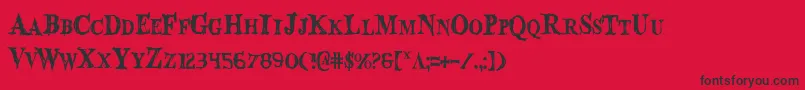 Bloodcrowc Font – Black Fonts on Red Background