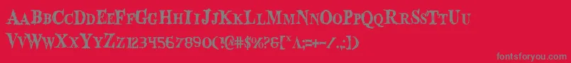 Bloodcrowc Font – Gray Fonts on Red Background
