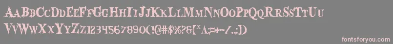 Bloodcrowc Font – Pink Fonts on Gray Background