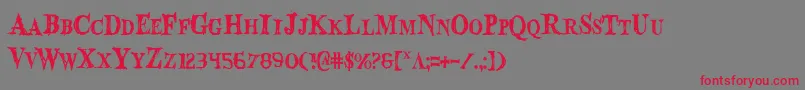 Шрифт Bloodcrowc – красные шрифты на сером фоне