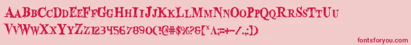 Bloodcrowc Font – Red Fonts on Pink Background