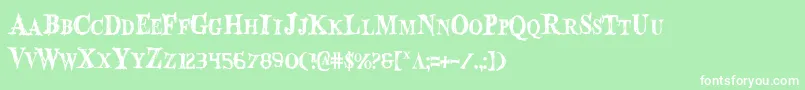 Bloodcrowc Font – White Fonts on Green Background